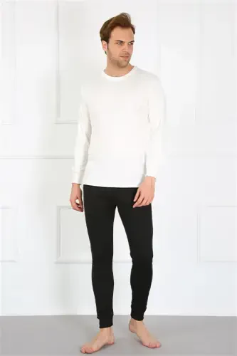 Акбениз мужское хлопковое темно-синее одинарное нижнее белье 19102 - 3