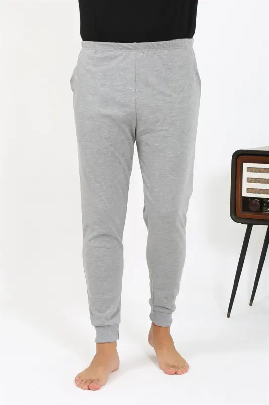 Акбениз Мужской Хлопок Один Низ Пижамы Серый 27551 - 3