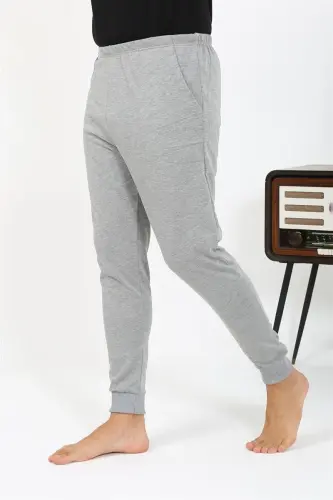 Акбениз Мужской Хлопок Один Низ Пижамы Серый 27551 - 5