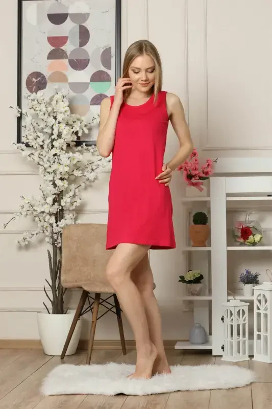 Акбениз Ночная сорочка из трикотажа на толстых бретельках 955 - 3