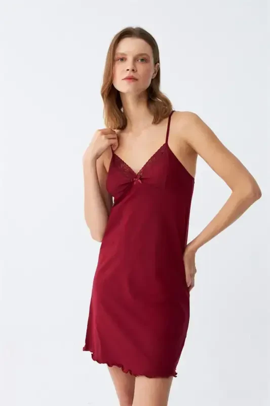 Акбениз ночная сорочка на тонких бретелях из трикотажа 367 - 5