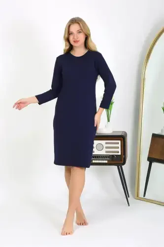 Акбениз Памук Эв Эльбисеси Туник Геджелик Лачиверт 13132 - 5