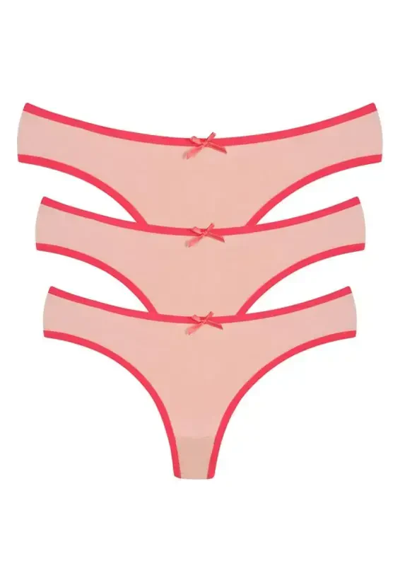 Akbeniz Pamukli 3 ta Tanga Trusik Kukum 40251 - 1