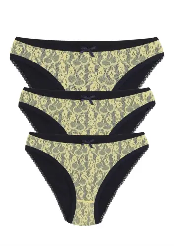 Akbeniz Pamuklu 3lü Külot Lacivert 40258 - 1