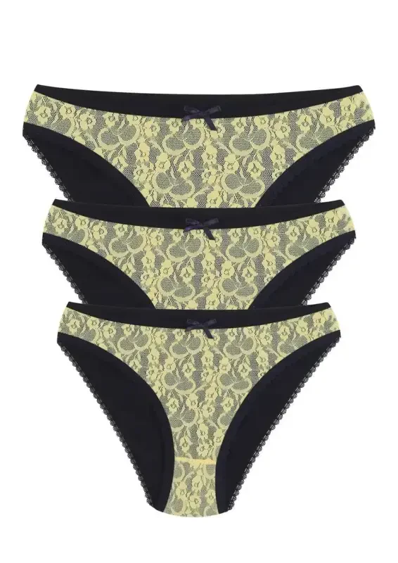 Akbeniz Pamuklu 3lü Külot Lacivert 40258 - 1