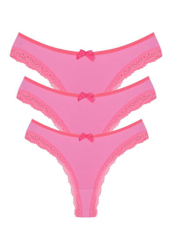 Akbeniz Pamuklu 3lü Tanga Külot Pembe 40251 - 1