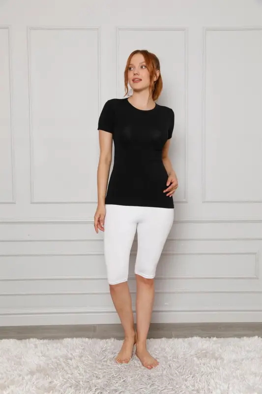 Akbeniz Penye Likralı Diz Üstü Tayt 5872P - 3