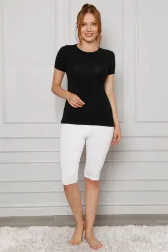 Akbeniz Penye Likralı Diz Üstü Tayt 5872P - AKBENIZ (1)