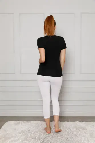 Akbeniz Penye Likrali Tizza Ostidagi Tayt 5873P - 3