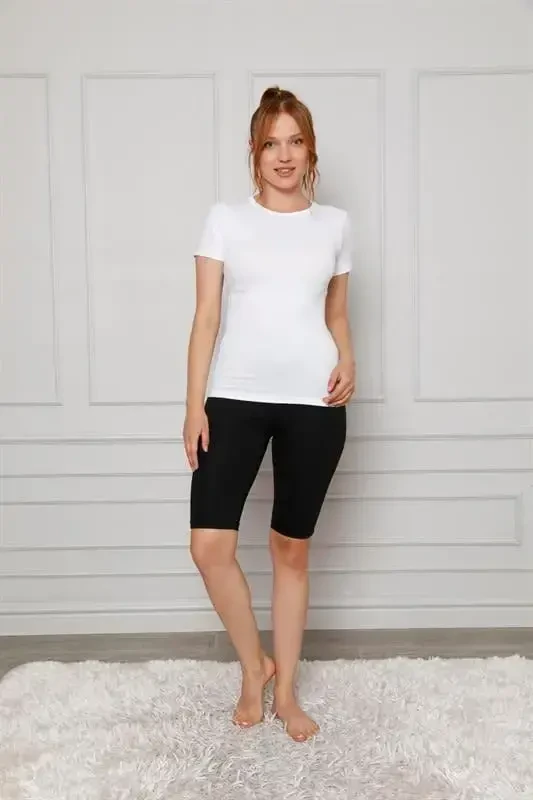 Akbeniz Penye Likrali Tizza Ustidagi Tayt 5876P - 1