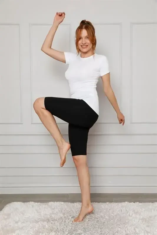 Akbeniz Penye Likrali Tizza Ustidagi Tayt 5876P - 6