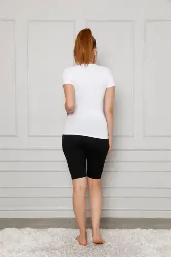 Akbeniz Penye Likrali Tizza Ustidagi Tayt 5876P - 7