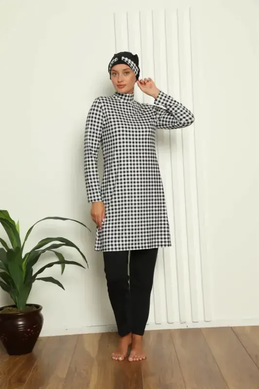 Акбениз Полный Комплект для Плавания с Цифровым Принтом 31040 - 2