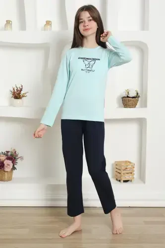 Akbeniz Qiz Bolalar Penye Pijama To'plami 20421 - 7