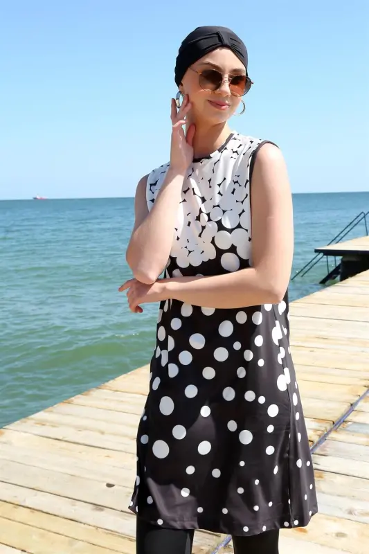 Akbeniz Sleeveless Zero Score Half Burkini Swimsuit 33012 - 2