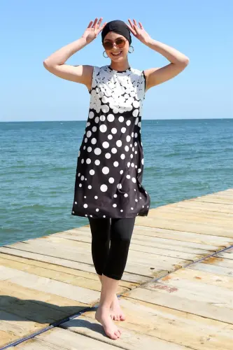 Akbeniz Sleeveless Zero Score Half Burkini Swimsuit 33012 - 3