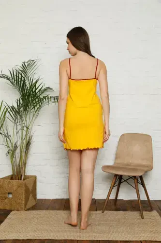 Akbeniz Spaghetti Strap Knit Nightgown 396 - 3
