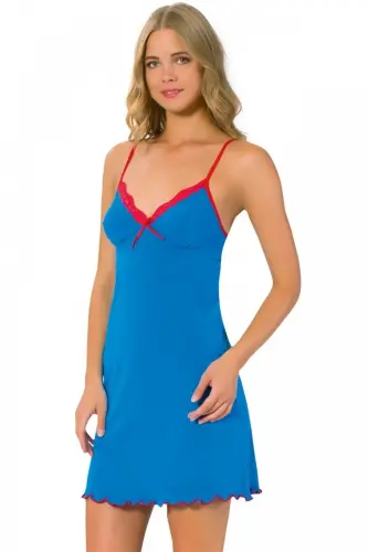 Akbeniz Spaghetti Strap Nightgown 307 - 1