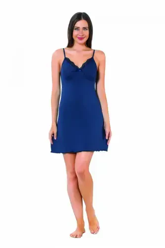 Akbeniz Spaghetti Strap Nightgown 606 - 3