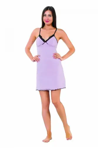 Akbeniz Spaghetti Strap Nightgown 611 - 3