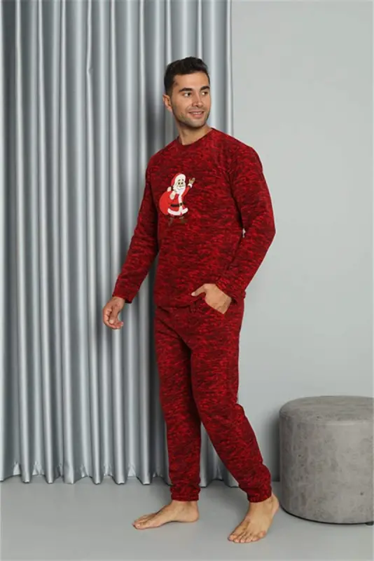 Akbeniz Welsoft Erkek Polar Sevgili Kombini Pijama Takımı 50124 Tek Takım Fiyatıdır - 1