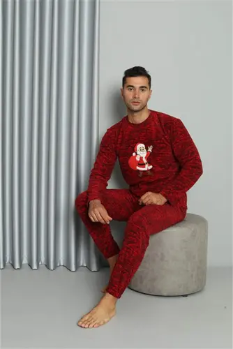 Akbeniz Welsoft Erkek Polar Sevgili Kombini Pijama Takımı 50124 Tek Takım Fiyatıdır - 8