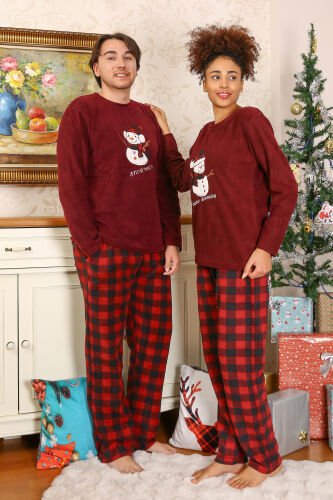 Akbeniz Welsoft Kadın Polar Sevgili Kombini Pijama Takımı 50120 Tek Takım Fiyatıdır - 2