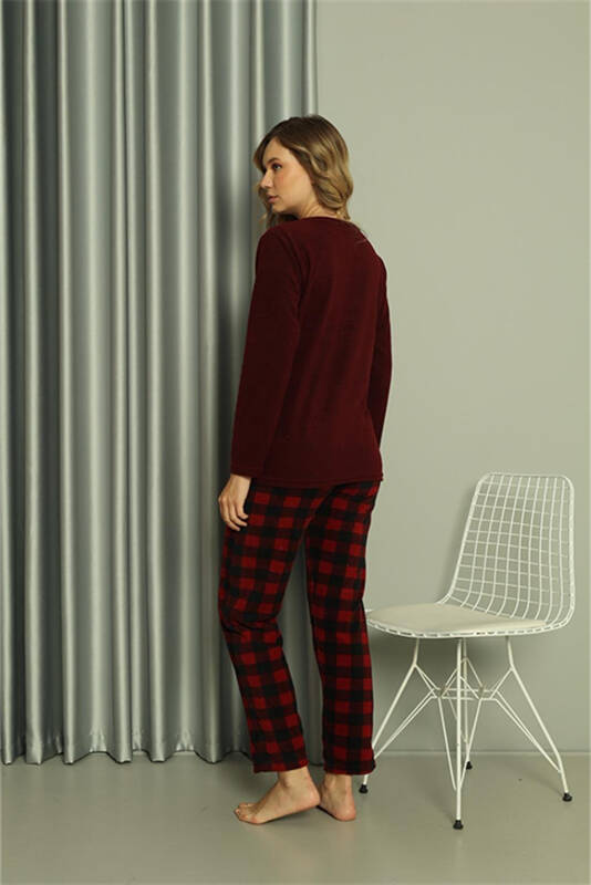 Akbeniz Welsoft Kadın Polar Sevgili Kombini Pijama Takımı 50120 Tek Takım Fiyatıdır - 12