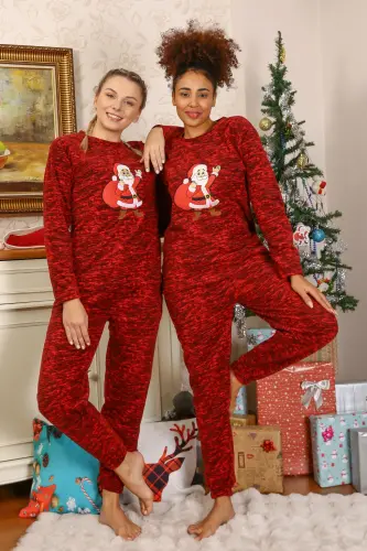 Akbeniz Welsoft Kadın Polar Sevgili Kombini Pijama Takımı 50125 Tek Takım Fiyatıdır - 7