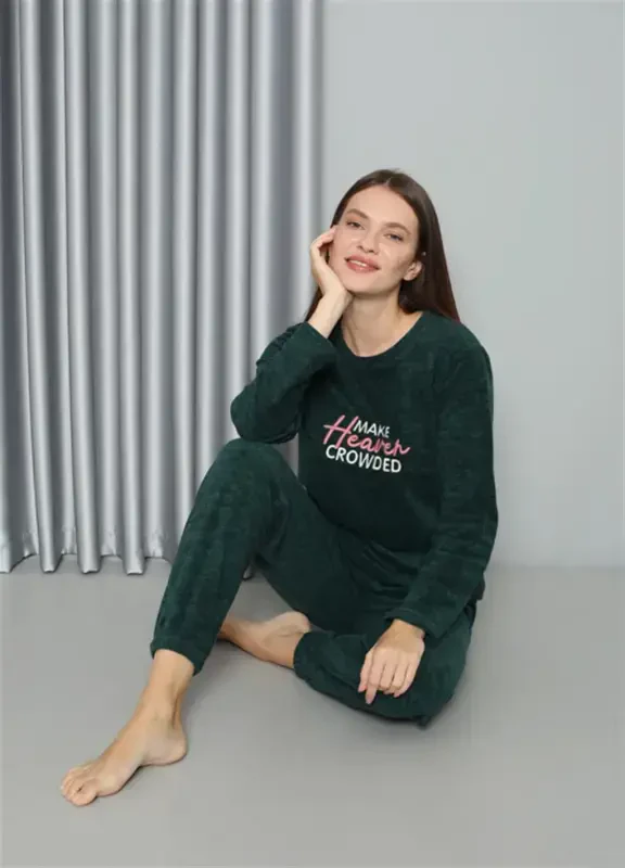 Akbeniz Welsoft Polar Ayollar Pijama To'plami 8516 - 8