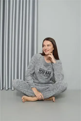 Akbeniz Welsoft Polar Ayollar Pijama To'plami 8518 - 5