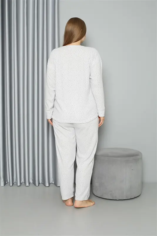 Akbeniz Welsoft Polar Kadın Büyük Beden Pijama Takımı 808050 - 5
