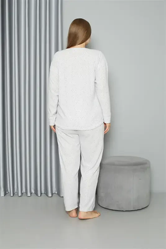 Akbeniz Welsoft Polar Kadın Büyük Beden Pijama Takımı 808050 - 5