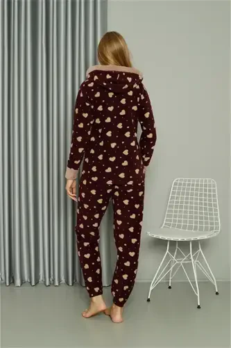 Akbeniz Welsoft Polar Kadın Kapşonlu Pijama Takımı 8513 - 5