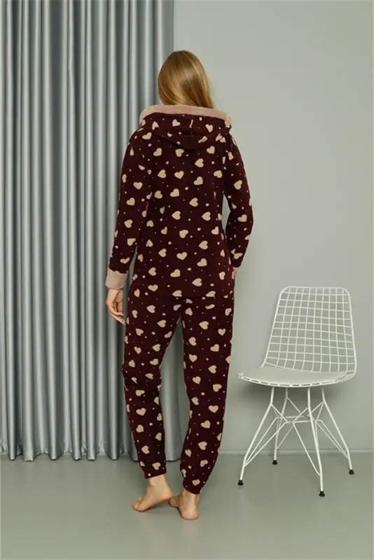 Akbeniz Welsoft Polar Women's Hooded Pajama Set 8513 - 5