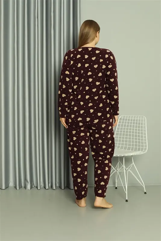 Akbeniz Welsoft Polar Women's Plus Size Pajama Set 808041 - 3
