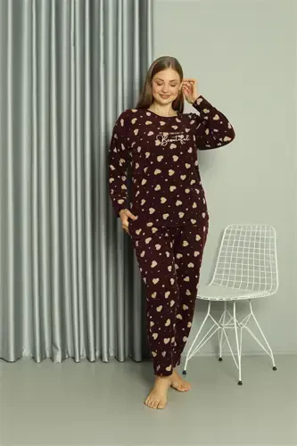 Akbeniz Welsoft Polar Women's Plus Size Pajama Set 808041 - 4