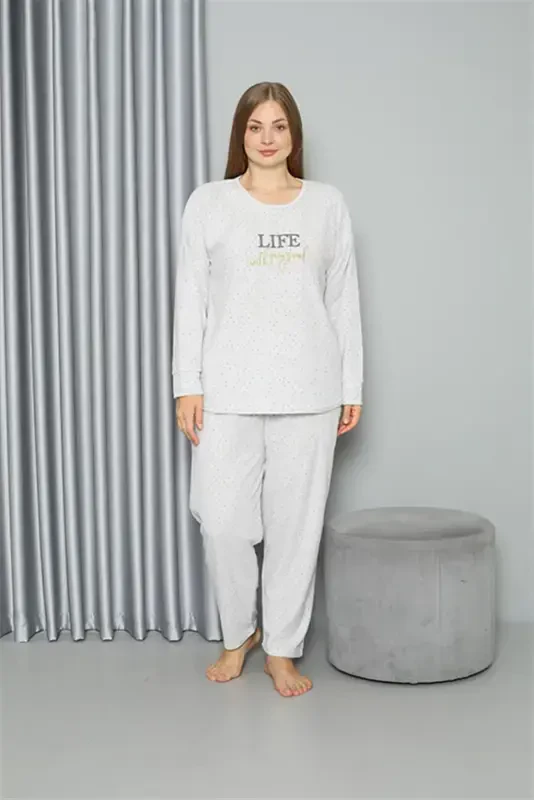 Akbeniz Welsoft Polar Women's Plus Size Pajama Set 808050 - 3