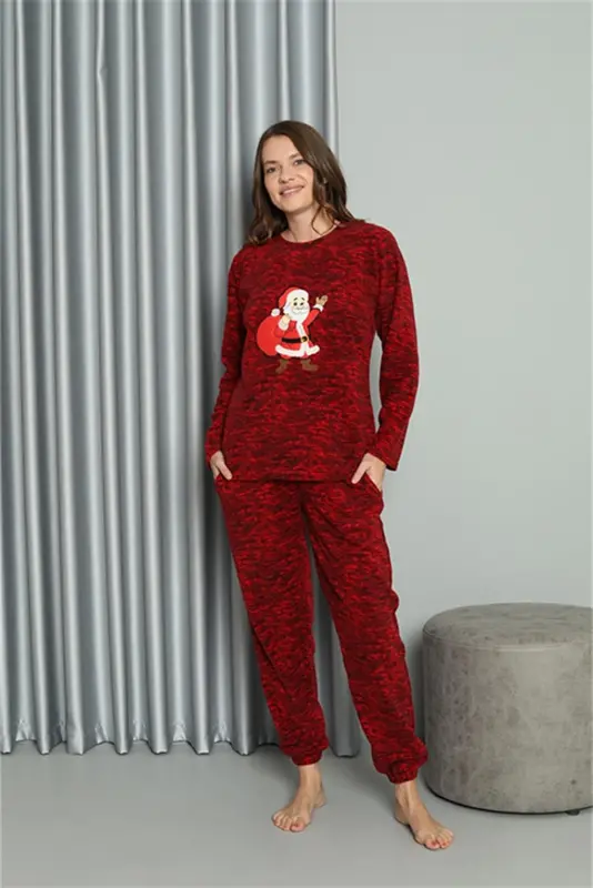 Akbeniz Welsoft Women's Fleece Sweetheart Couple Pajamas Set 50125 Price is for One Set - 1