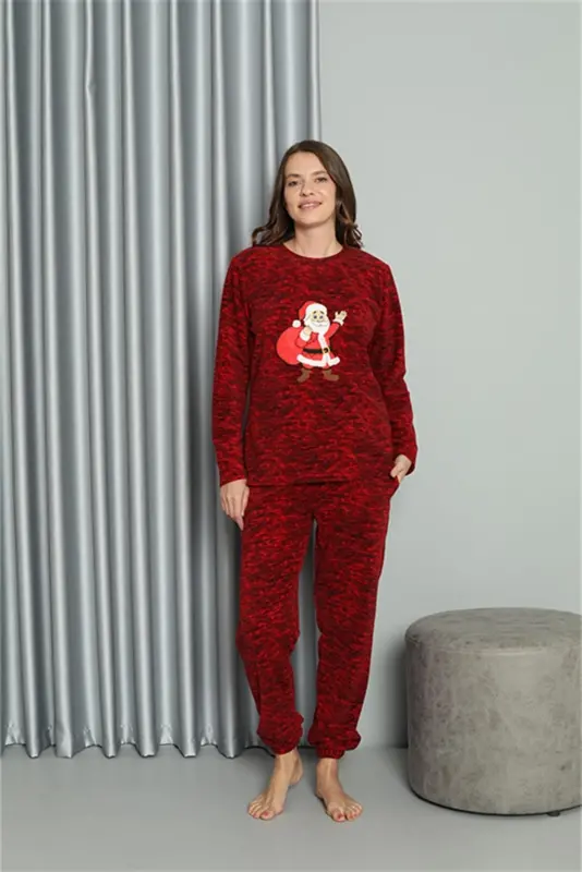 Akbeniz Welsoft Women's Fleece Sweetheart Couple Pajamas Set 50125 Price is for One Set - 9
