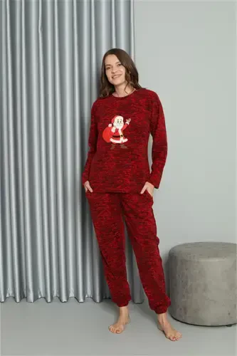 Akbeniz Welsoft Women's Fleece Sweetheart Couple Pajamas Set 50125 Price is for One Set - 1