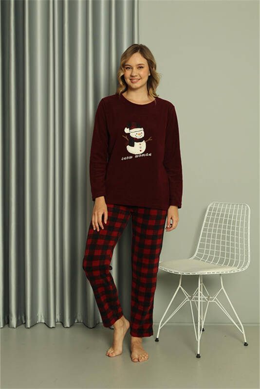 Akbeniz Welsoft Women's Polar Lovers Combine Pyjama Set 50120 Single Set Price - 8