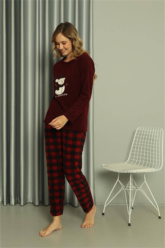 Akbeniz Welsoft Women's Polar Lovers Combine Pyjama Set 50120 Single Set Price - 11