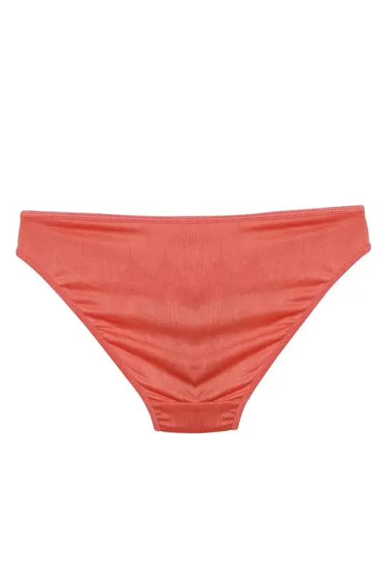 Akbeniz Women Coral Color Lace Detailed 2-Piece Slip - 3