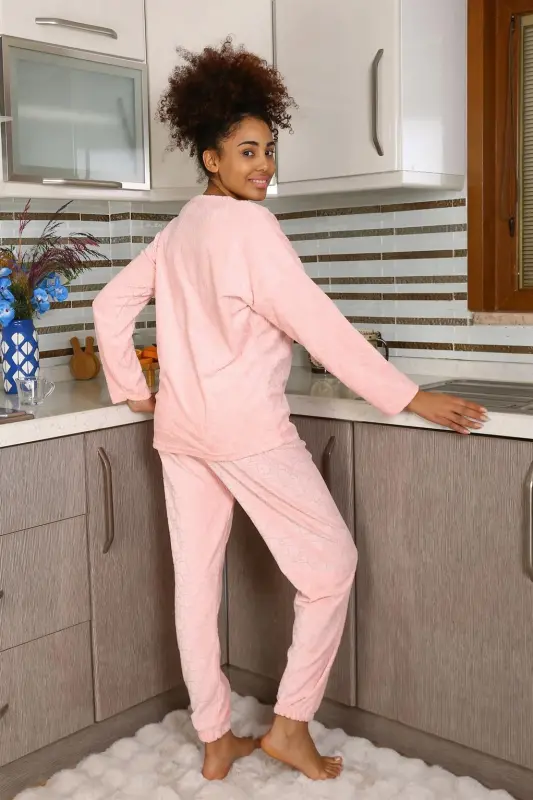 Akbeniz Women Velvet Pajama Set 4183 - 8