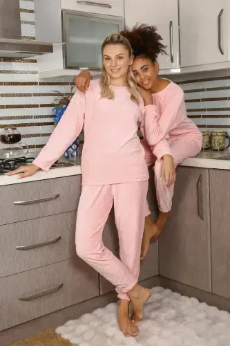 Akbeniz Women Velvet Pajama Set 4183 - 1
