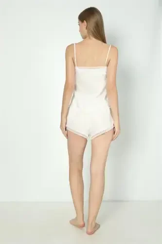 Akbeniz Women's 2-Piece Satin Spaghetti Strap Pajama Set S003 - 3