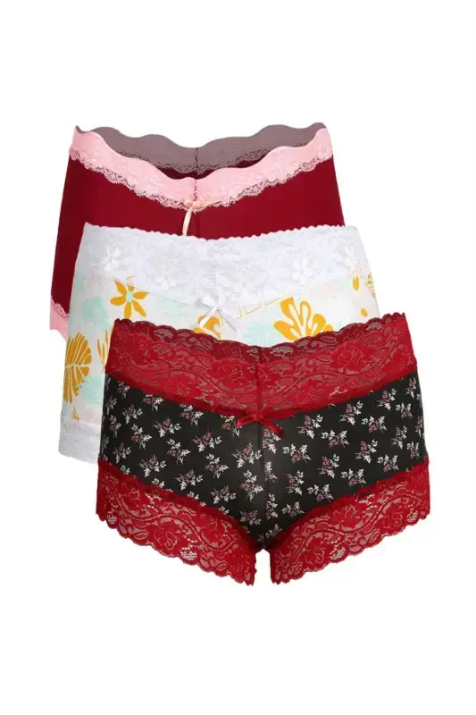 Akbeniz Women's 3-Pack Boxer 40206 - 1