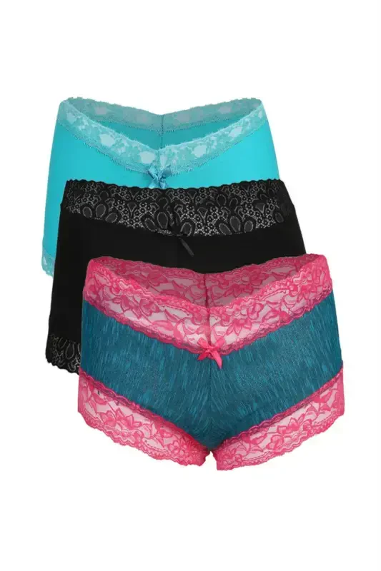 Akbeniz Women's 3-Pack Boxer 40211 - 1