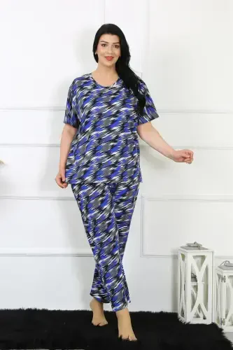Akbeniz Women's 5XL-6XL-7XL-8XL Plus Size Short Sleeve Pajama Set 75010 - AKBENIZ (1)